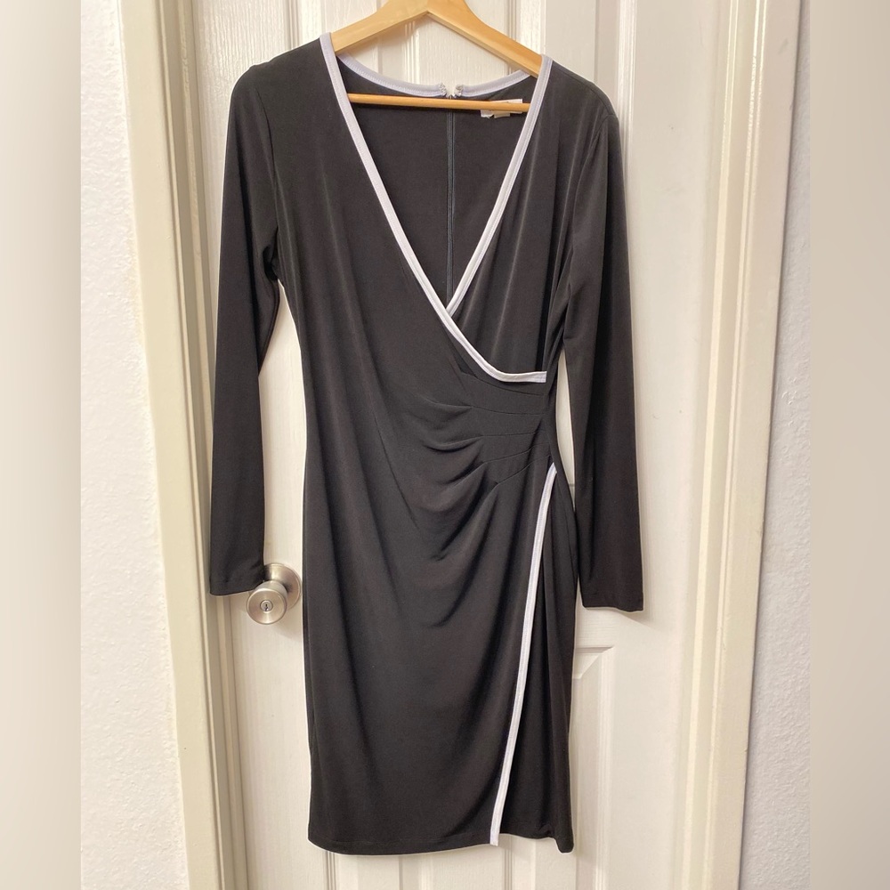 Calvin Klein Wrap black dress.